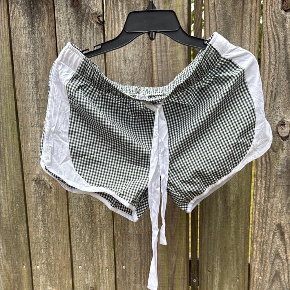 Black and White Gingham Shorts